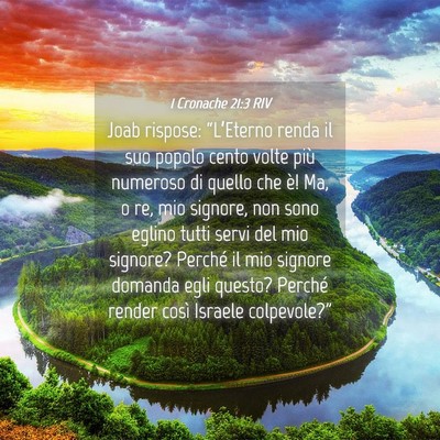 Picture 04 - 1 Cronache 21:3 RIV - Joab rispose: “L’Eterno renda il suo popolo - Bible Verse Picture