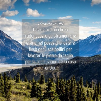 Picture 04 - 1 Cronache 22:2 RIV - Davide ordinò che si radunassero gli stranieri - Bible Verse Picture