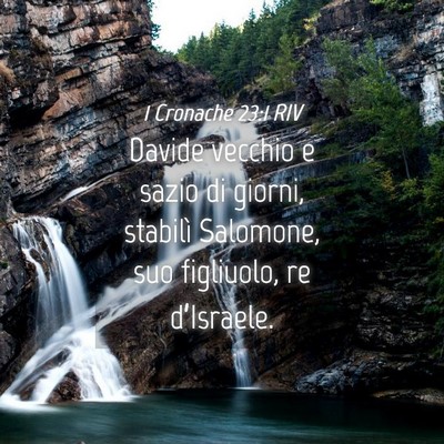 Picture 04 - 1 Cronache 23:1 RIV - Davide vecchio e sazio di giorni, stabilì - Bible Verse Picture
