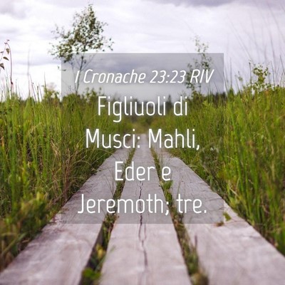 Picture 04 - 1 Cronache 23:23 RIV - Figliuoli di Musci: Mahli, Eder e Jeremoth; - Bible Verse Picture