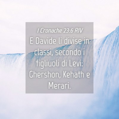 Picture 04 - 1 Cronache 23:6 RIV - E Davide li divise in classi, secondo i figliuoli - Bible Verse Picture