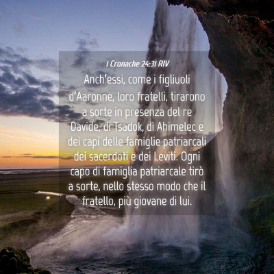 Picture 04 - 1 Cronache 24:31 RIV - Anch’essi, come i figliuoli d’Aaronne, loro - Bible Verse Picture