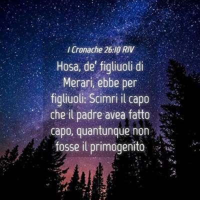 Picture 04 - 1 Cronache 26:10 RIV - Hosa, de’ figliuoli di Merari, ebbe per - Bible Verse Picture