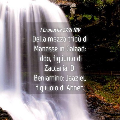 Picture 04 - 1 Cronache 27:21 RIV - Della mezza tribù di Manasse in Galaad: Iddo, - Bible Verse Picture