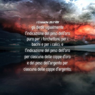 Picture 04 - 1 Cronache 28:17 RIV - gli diede ugualmente l’indicazione del peso - Bible Verse Picture