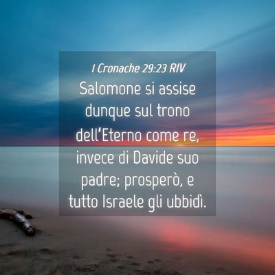 Picture 04 - 1 Cronache 29:23 RIV - Salomone si assise dunque sul trono dell’Eterno - Bible Verse Picture