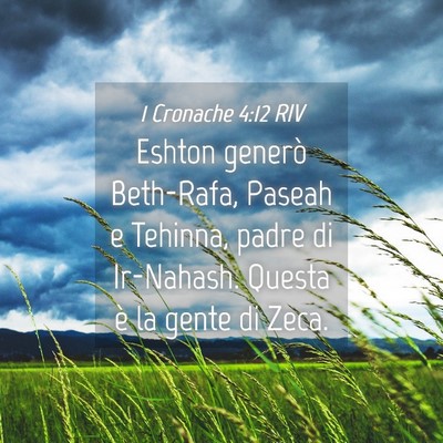 Picture 04 - 1 Cronache 4:12 RIV - Eshton generò Beth-Rafa, Paseah e Tehinna, padre - Bible Verse Picture