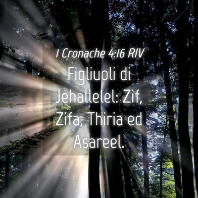 Picture 04 - 1 Cronache 4:16 RIV - Figliuoli di Jehallelel: Zif, Zifa, Thiria ed - Bible Verse Picture