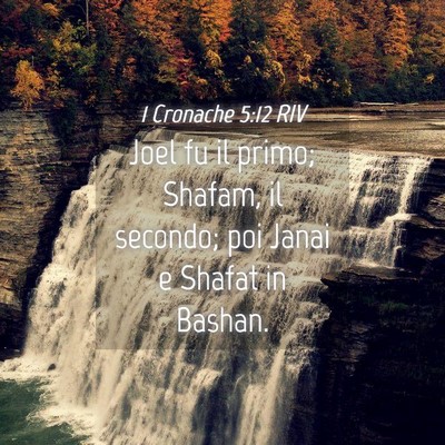 Picture 04 - 1 Cronache 5:12 RIV - Joel fu il primo; Shafam, il secondo; poi Janai e - Bible Verse Picture