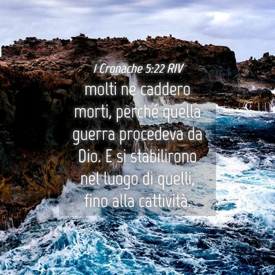 Picture 04 - 1 Cronache 5:22 RIV - molti ne caddero morti, perché quella guerra - Bible Verse Picture