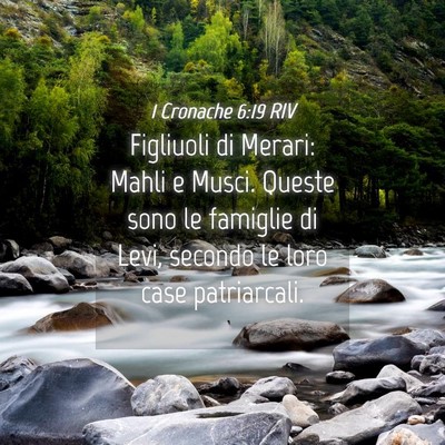 Picture 04 - 1 Cronache 6:19 RIV - Figliuoli di Merari: Mahli e Musci. Queste sono - Bible Verse Picture
