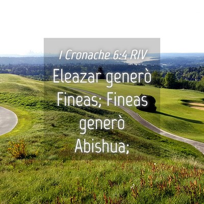 Picture 04 - 1 Cronache 6:4 RIV - Eleazar generò Fineas; Fineas generò - Bible Verse Picture