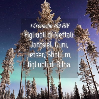 Picture 04 - 1 Cronache 7:13 RIV - Figliuoli di Neftali: Jahtsiel, Guni, Jetser, - Bible Verse Picture