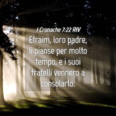 Picture 04 - 1 Cronache 7:22 RIV - Efraim, loro padre, li pianse per molto tempo, e - Bible Verse Picture