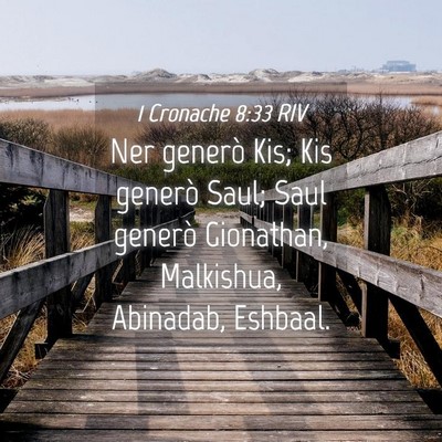 Picture 04 - 1 Cronache 8:33 RIV - Ner generò Kis; Kis generò Saul; Saul generò - Bible Verse Picture