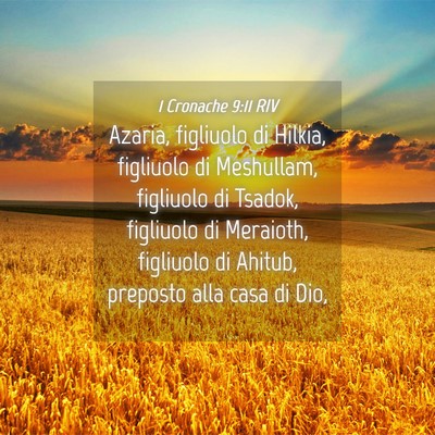 Picture 04 - 1 Cronache 9:11 RIV - Azaria, figliuolo di Hilkia, figliuolo di - Bible Verse Picture