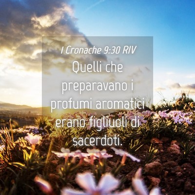 Picture 04 - 1 Cronache 9:30 RIV - Quelli che preparavano i profumi aromatici erano - Bible Verse Picture