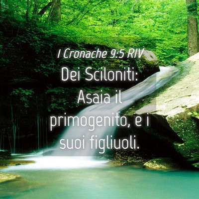 Picture 04 - 1 Cronache 9:5 RIV - Dei Sciloniti: Asaia il primogenito, e i suoi - Bible Verse Picture