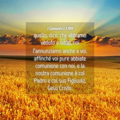 Picture 04 - 1 Giovanni 1:3 RIV - quello, dico, che abbiamo veduto e udito, noi - Bible Verse Picture
