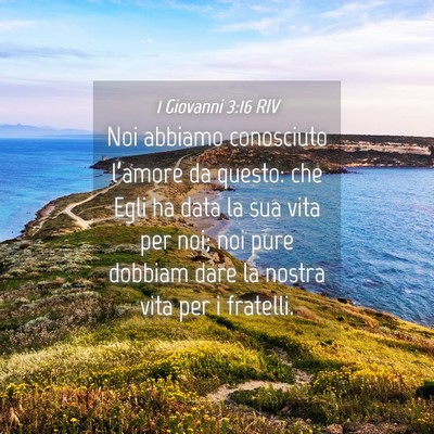 Picture 04 - 1 Giovanni 3:16 RIV - Noi abbiamo conosciuto l’amore da questo: che - Bible Verse Picture