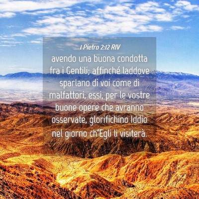 Picture 04 - 1 Pietro 2:12 RIV - avendo una buona condotta fra i Gentili; - Bible Verse Picture