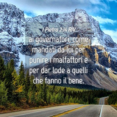 Picture 04 - 1 Pietro 2:14 RIV - ai governatori, come mandati da lui per punire i - Bible Verse Picture