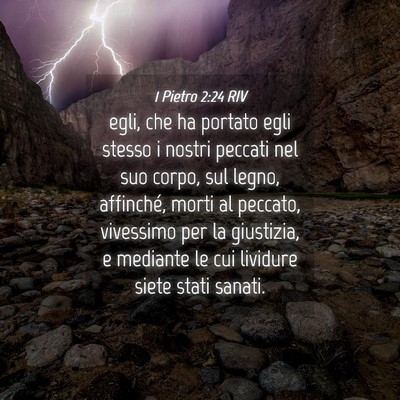 Picture 04 - 1 Pietro 2:24 RIV - egli, che ha portato egli stesso i nostri peccati - Bible Verse Picture