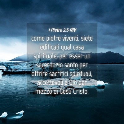 Picture 04 - 1 Pietro 2:5 RIV - come pietre viventi, siete edificati qual casa - Bible Verse Picture