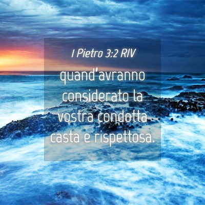 Picture 04 - 1 Pietro 3:2 RIV - quand’avranno considerato la vostra condotta - Bible Verse Picture
