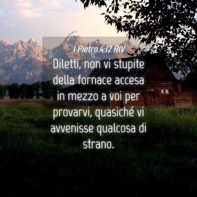 Picture 04 - 1 Pietro 4:12 RIV - Diletti, non vi stupite della fornace accesa in - Bible Verse Picture