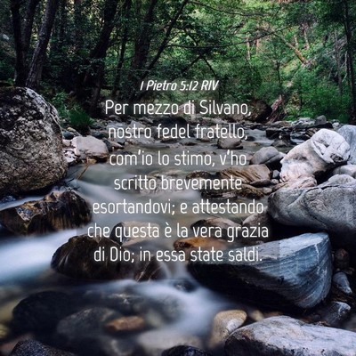 Picture 04 - 1 Pietro 5:12 RIV - Per mezzo di Silvano, nostro fedel fratello, - Bible Verse Picture