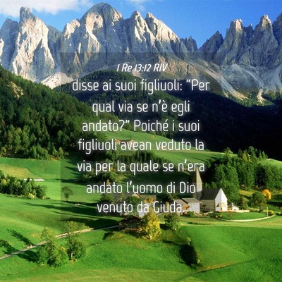 Picture 04 - 1 Re 13:12 RIV - disse ai suoi figliuoli: “Per qual via se - Bible Verse Picture