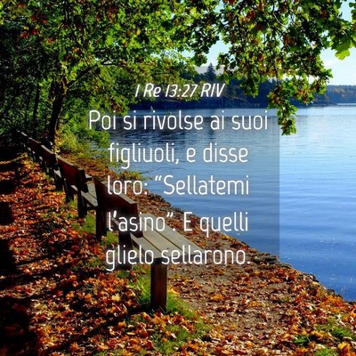 Picture 04 - 1 Re 13:27 RIV - Poi si rivolse ai suoi figliuoli, e disse loro: - Bible Verse Picture