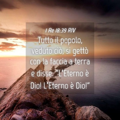 Picture 04 - 1 Re 18:39 RIV - Tutto il popolo, veduto ciò, si gettò con la - Bible Verse Picture