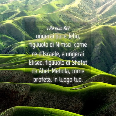 Picture 04 - 1 Re 19:16 RIV - ungerai pure Jehu, figliuolo di Nimsci, come re - Bible Verse Picture