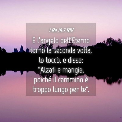 Picture 04 - 1 Re 19:7 RIV - E l’angelo dell’Eterno tornò la seconda - Bible Verse Picture