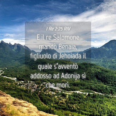 Picture 04 - 1 Re 2:25 RIV - E il re Salomone mandò Benaia, figliuolo di - Bible Verse Picture