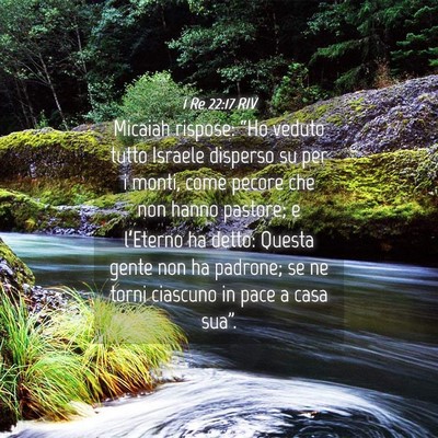 Picture 04 - 1 Re 22:17 RIV - Micaiah rispose: “Ho veduto tutto Israele - Bible Verse Picture