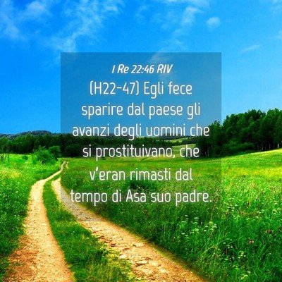 Picture 04 - 1 Re 22:46 RIV - (H22-47) Egli fece sparire dal paese gli avanzi - Bible Verse Picture