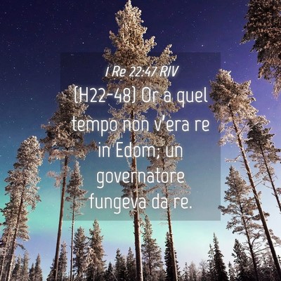 Picture 04 - 1 Re 22:47 RIV - (H22-48) Or a quel tempo non v’era re in Edom; - Bible Verse Picture