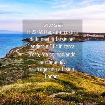 Picture 04 - 1 Re 22:48 RIV - (H22-49) Giosafat costruì delle navi di Tarsis - Bible Verse Picture