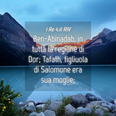 Picture 04 - 1 Re 4:11 RIV - Ben-Abinadab, in tutta la regione di Dor; Tafath, - Bible Verse Picture