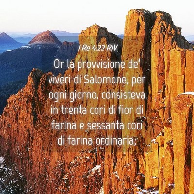 Picture 04 - 1 Re 4:22 RIV - Or la provvisione de’ viveri di Salomone, per - Bible Verse Picture