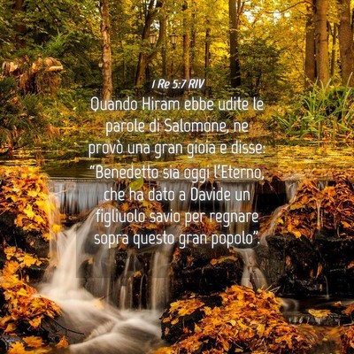 Picture 04 - 1 Re 5:7 RIV - Quando Hiram ebbe udite le parole di Salomone, ne - Bible Verse Picture
