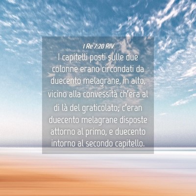 Picture 04 - 1 Re 7:20 RIV - I capitelli posti sulle due colonne erano - Bible Verse Picture