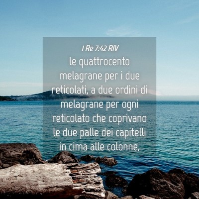 Picture 04 - 1 Re 7:42 RIV - le quattrocento melagrane per i due reticolati, a - Bible Verse Picture