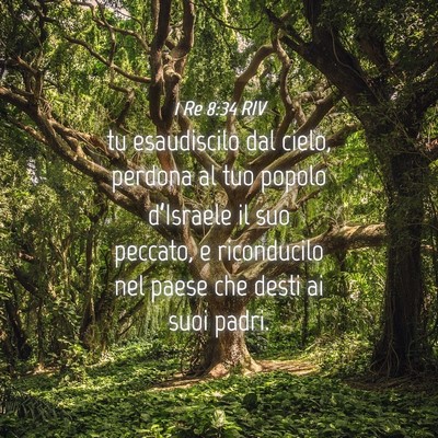 Picture 04 - 1 Re 8:34 RIV - tu esaudiscilo dal cielo, perdona al tuo popolo - Bible Verse Picture