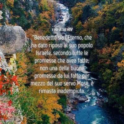 Picture 04 - 1 Re 8:56 RIV - “Benedetto sia l’Eterno, che ha dato riposo - Bible Verse Picture