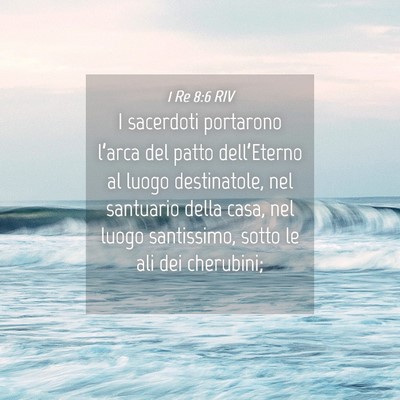 Picture 04 - 1 Re 8:6 RIV - I sacerdoti portarono l’arca del patto - Bible Verse Picture