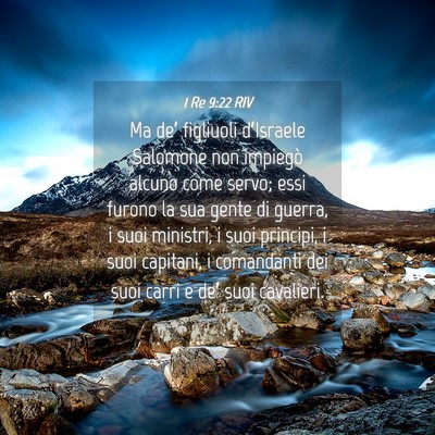 Picture 04 - 1 Re 9:22 RIV - Ma de’ figliuoli d’Israele Salomone non - Bible Verse Picture